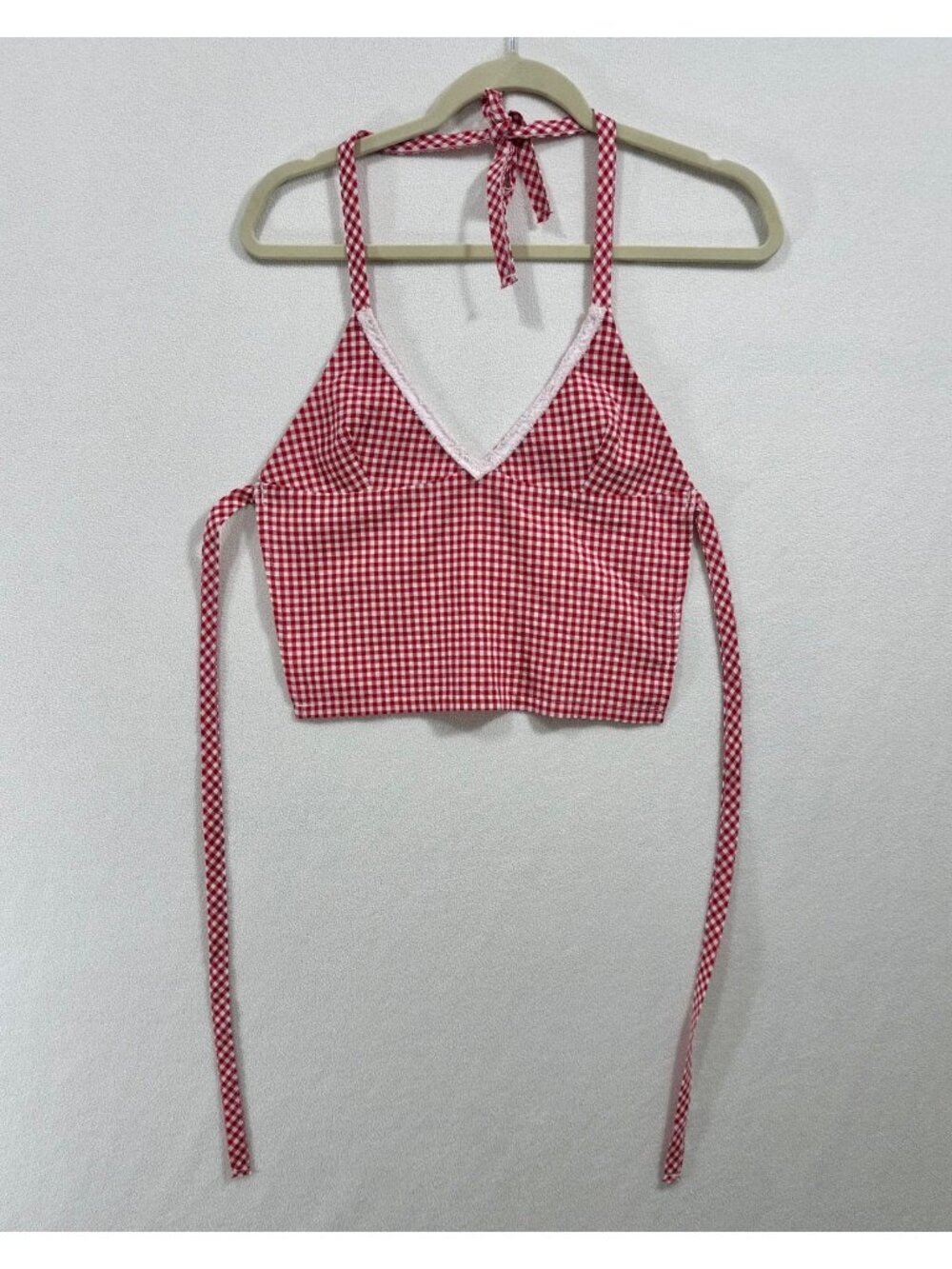 Edikted Gingham Halter Top M